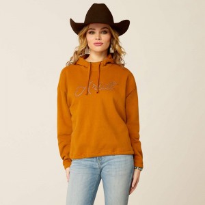 Ariat Essential Hoodie Roasted Pecan Polska | AHJYWM-075 Ariat Essential Hoodie Roasted Pecan Polska | AHJYWM-075