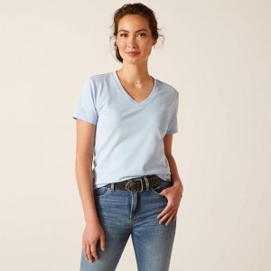 Ariat Fairford T-Shirt Niebieskie Polska | TYNWBP-854 Ariat Fairford T-Shirt Niebieskie Polska | TYNWBP-854