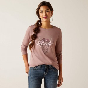 Ariat Fawna T-Shirt Twilight Mauve Polska | LJZVEQ-504 Ariat Fawna T-Shirt Twilight Mauve Polska | LJZVEQ-504