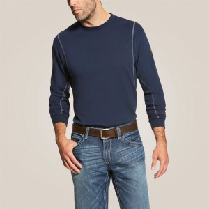 Ariat Fr Ac Crew T-Shirt Granatowe Polska | NKAUPF-695 Ariat Fr Ac Crew T-Shirt Granatowe Polska | NKAUPF-695