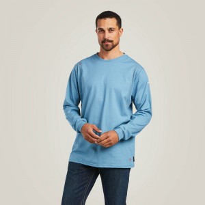 Ariat Fr Ac Crew T-Shirt Niebieskie Polska | PAWSBV-015 Ariat Fr Ac Crew T-Shirt Niebieskie Polska | PAWSBV-015