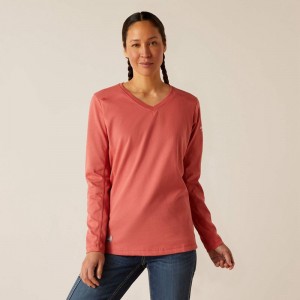 Ariat Fr Ac Crew Top Czerwone Polska | ALVGHI-483 Ariat Fr Ac Crew Top Czerwone Polska | ALVGHI-483