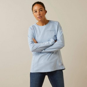 Ariat Fr Air Crew T-Shirt Niebieskie Polska | WGYTCI-807 Ariat Fr Air Crew T-Shirt Niebieskie Polska | WGYTCI-807