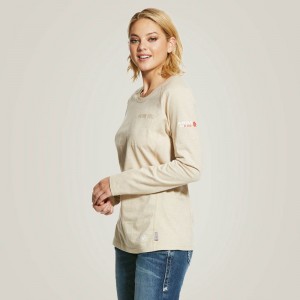 Ariat Fr Air Crew T-Shirt Sand Heather Polska | GSLIMR-025 Ariat Fr Air Crew T-Shirt Sand Heather Polska | GSLIMR-025
