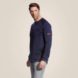 Ariat Fr Air Henley Granatowe Polska | DPYJIK-024 Ariat Fr Air Henley Granatowe Polska | DPYJIK-024