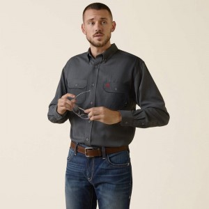 Ariat Fr Air Inherent Work Shirt Charcoal Heather Polska | AVYOSG-987 Ariat Fr Air Inherent Work Shirt Charcoal Heather Polska | AVYOSG-987