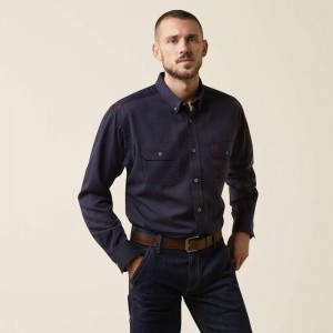 Ariat Fr Air Inherent Work Shirt Granatowe Polska | WQJBHG-567 Ariat Fr Air Inherent Work Shirt Granatowe Polska | WQJBHG-567