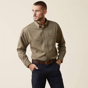Ariat Fr Air Inherent Work Shirt Khaki Polska | JADRNK-504 Ariat Fr Air Inherent Work Shirt Khaki Polska | JADRNK-504