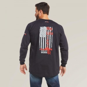Ariat Fr Air Rig Life Graphic T-Shirt Czarne Polska | FEPUBA-547 Ariat Fr Air Rig Life Graphic T-Shirt Czarne Polska | FEPUBA-547