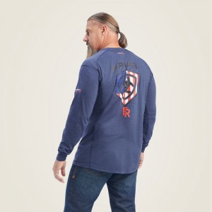 Ariat Fr Air Service T-Shirt Granatowe Polska | WIQORZ-125 Ariat Fr Air Service T-Shirt Granatowe Polska | WIQORZ-125