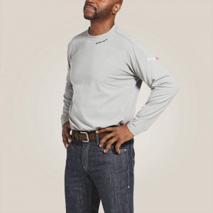 Ariat Fr Baselayer T-Shirt Srebrne Polska | RBZVUN-246 Ariat Fr Baselayer T-Shirt Srebrne Polska | RBZVUN-246