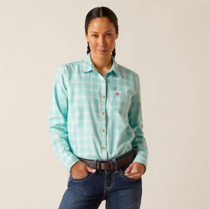 Ariat Fr Catalina Work Shirt Niebieskie Polska | PQFASX-931 Ariat Fr Catalina Work Shirt Niebieskie Polska | PQFASX-931