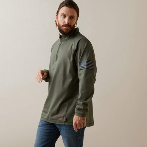 Ariat Fr Combat Stretch Patriot 1/4 Zip Work Shirt Ciemny Polska | EVYSPZ-163 Ariat Fr Combat Stretch Patriot 1/4 Zip Work Shirt Ciemny Polska | EVYSPZ-163