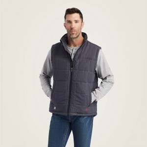 Ariat Fr Crius Insulated Vest Szare Polska | HXILMA-209 Ariat Fr Crius Insulated Vest Szare Polska | HXILMA-209