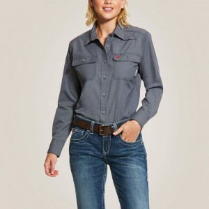 Ariat Fr Featherlight Work Shirt Gunmetal Polska | OQDWLN-478 Ariat Fr Featherlight Work Shirt Gunmetal Polska | OQDWLN-478