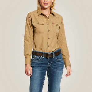 Ariat Fr Featherlight Work Shirt Khaki Polska | SRMZOX-473 Ariat Fr Featherlight Work Shirt Khaki Polska | SRMZOX-473
