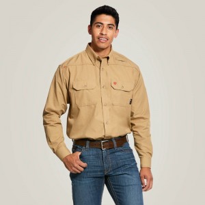 Ariat Fr Featherlight Work Shirt Khaki Polska | PELNUS-789 Ariat Fr Featherlight Work Shirt Khaki Polska | PELNUS-789
