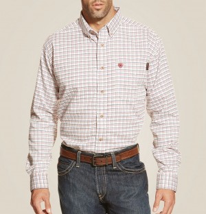 Ariat Fr Gauge Work Shirt Białe Polska | GYZRVI-368 Ariat Fr Gauge Work Shirt Białe Polska | GYZRVI-368