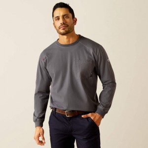 Ariat Fr Pima T-Shirt Szare Polska | NCPKOX-790 Ariat Fr Pima T-Shirt Szare Polska | NCPKOX-790