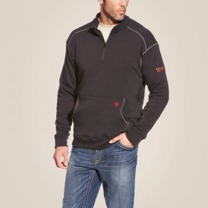 Ariat Fr Polartec Fleece 1/4 Zip Top Czarne Polska | OSWVCZ-347 Ariat Fr Polartec Fleece 1/4 Zip Top Czarne Polska | OSWVCZ-347