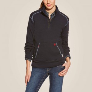 Ariat Fr Polartec Fleece 1/4 Zip Top Granatowe Polska | PBNKLR-124 Ariat Fr Polartec Fleece 1/4 Zip Top Granatowe Polska | PBNKLR-124