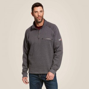 Ariat Fr Rev 1/4 Zip Top Charcoal Heather Polska | HVUKIB-607 Ariat Fr Rev 1/4 Zip Top Charcoal Heather Polska | HVUKIB-607