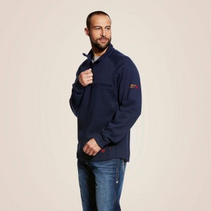 Ariat Fr Rev 1/4 Zip Top Granatowe Polska | MHVJFZ-281 Ariat Fr Rev 1/4 Zip Top Granatowe Polska | MHVJFZ-281