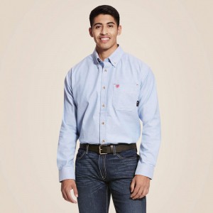 Ariat Fr Solid Twill Durastretch Work Shirt Niebieskie Polska | PWRUCH-985 Ariat Fr Solid Twill Durastretch Work Shirt Niebieskie Polska | PWRUCH-985
