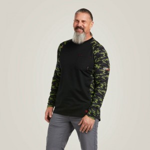 Ariat Fr Stretch Camo Baseball T-Shirt Camo Polska | WSOJVE-742 Ariat Fr Stretch Camo Baseball T-Shirt Camo Polska | WSOJVE-742