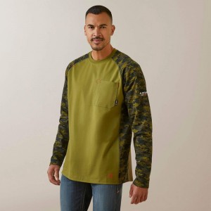 Ariat Fr Stretch Camo Baseball T-Shirt Camo Polska | YWUVIM-827 Ariat Fr Stretch Camo Baseball T-Shirt Camo Polska | YWUVIM-827