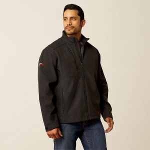 Ariat Fr Team Logo Softshell Jacket Black/Mexico Polska | WKEBJO-198 Ariat Fr Team Logo Softshell Jacket Black/Mexico Polska | WKEBJO-198