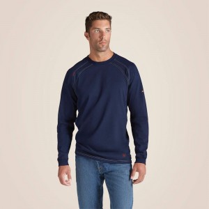 Ariat Fr Work Crew T-Shirt Granatowe Polska | TGEQXB-436 Ariat Fr Work Crew T-Shirt Granatowe Polska | TGEQXB-436