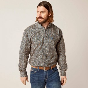 Ariat Garner Classic Fit Shirt Moonlit Ocean Polska | MHKECP-246 Ariat Garner Classic Fit Shirt Moonlit Ocean Polska | MHKECP-246