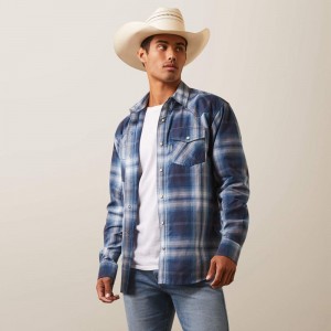 Ariat Habel Retro Fit Shirt Ciemny Polska | ESOAMP-598 Ariat Habel Retro Fit Shirt Ciemny Polska | ESOAMP-598