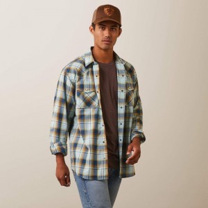 Ariat Habney Retro Fit Shirt Aquatic Polska | XKDGCT-297 Ariat Habney Retro Fit Shirt Aquatic Polska | XKDGCT-297