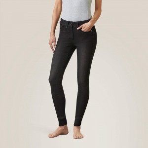 Ariat Halo B Denim Full Seat Breech Czarne Polska | KZOMBD-265 Ariat Halo B Denim Full Seat Breech Czarne Polska | KZOMBD-265
