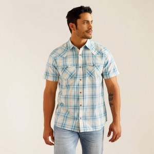 Ariat Harold Retro Fit Shirt Egret Polska | AMLTJY-571 Ariat Harold Retro Fit Shirt Egret Polska | AMLTJY-571
