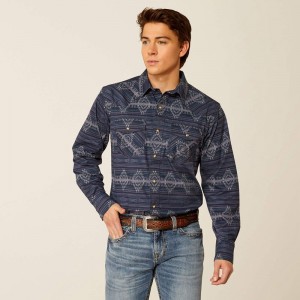 Ariat Haze Retro Fit Shirt Indygo Polska | NOYDCG-483 Ariat Haze Retro Fit Shirt Indygo Polska | NOYDCG-483