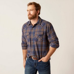 Ariat Hendrix Retro Fit Shirt Indygo Polska | CQBPUF-635 Ariat Hendrix Retro Fit Shirt Indygo Polska | CQBPUF-635