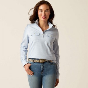 Ariat Hillcoombe Top Niebieskie Polska | JEFNCG-270 Ariat Hillcoombe Top Niebieskie Polska | JEFNCG-270