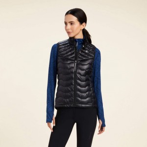 Ariat Ideal Down Vest Czarne Polska | SCJVBP-385 Ariat Ideal Down Vest Czarne Polska | SCJVBP-385