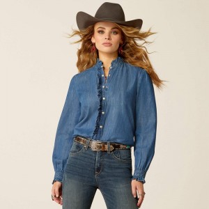 Ariat Ingalls Top Niebieskie Polska | JXVLFO-823 Ariat Ingalls Top Niebieskie Polska | JXVLFO-823