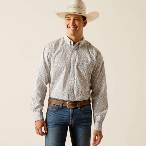 Ariat Jimmy Fitted Shirt Szare Polska | VZWXAK-785 Ariat Jimmy Fitted Shirt Szare Polska | VZWXAK-785