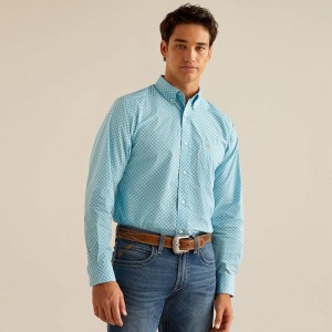Ariat Kamron Fitted Shirt Sky Polska | OVXEQH-137 Ariat Kamron Fitted Shirt Sky Polska | OVXEQH-137