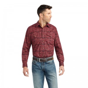 Ariat Kinglsey Classic Fit Shirt Czerwone Polska | KHBFAX-981 Ariat Kinglsey Classic Fit Shirt Czerwone Polska | KHBFAX-981