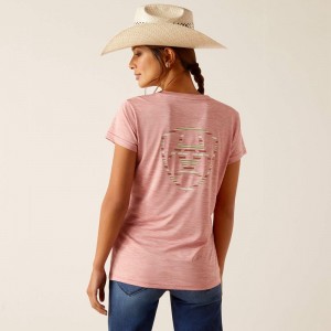 Ariat Laguna Logo Top Różowe Polska | VMCPAI-120 Ariat Laguna Logo Top Różowe Polska | VMCPAI-120