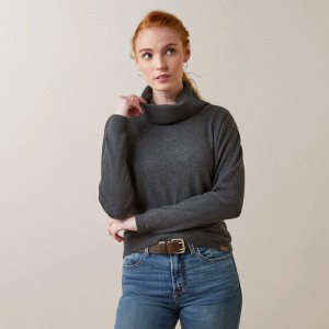 Ariat Lexi Sweater Charcoal Polska | HOXDSY-497 Ariat Lexi Sweater Charcoal Polska | HOXDSY-497