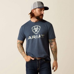 Ariat Liberty Usa Digi Camo T-Shirt Granatowe Polska | VISHZR-139 Ariat Liberty Usa Digi Camo T-Shirt Granatowe Polska | VISHZR-139