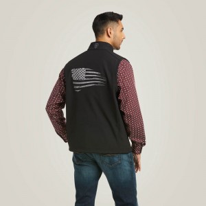 Ariat Logo 2.0 Patriot Softshell Vest Czarne Polska | EGOBHW-281 Ariat Logo 2.0 Patriot Softshell Vest Czarne Polska | EGOBHW-281
