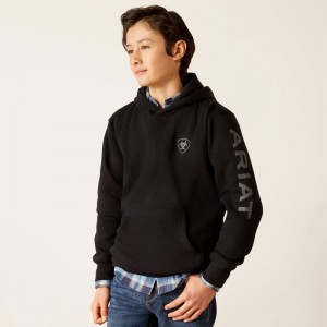 Ariat Logo Hoodie Czarne Polska | SXZMUG-150 Ariat Logo Hoodie Czarne Polska | SXZMUG-150